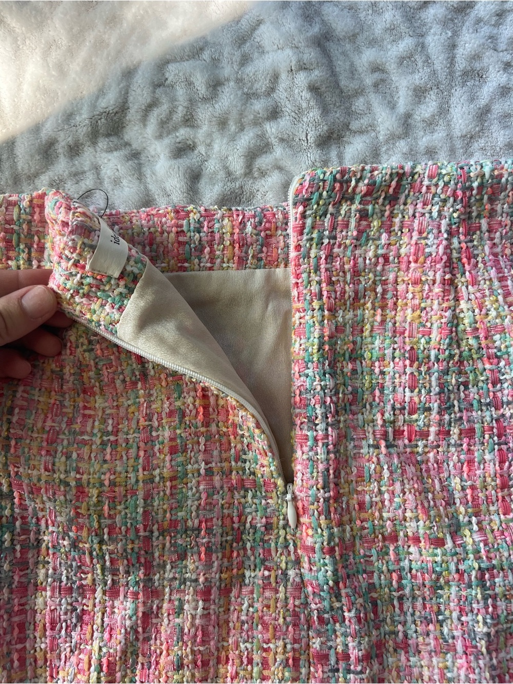 NWT Idem Ditto Women’s Pastel Tweed Fringe Mini Skirt | Size S - Picture 12 of 12